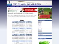 2013 Calendar With Holidays