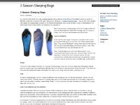 3 Season Sleeping Bags