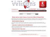 Cheap used cars Surrey, London, Sutton, Epsom | Wilsons Bargain Buys