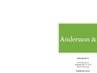 Andersson & Co Andersson & Co