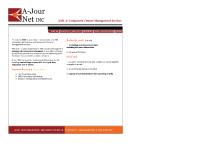 A-Jour Net, XML Information Architecture and Component Content Management (CCM) Solutions A-Jour Net, XML Information Architecture and Component Content Management (CCM) Solutions