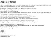 Asperger-terapi Asperger-terapi