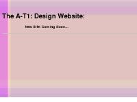 A-T1: Design. Homepage A-T1: Design. Homepage