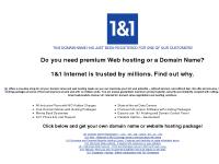 Web hosting, domain name registration and web services by 1&1 Internet Web hosting, domain name registration and web services by 1&1 Internet