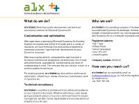 Dynamics Ax development - technical consultancy|a1x limited