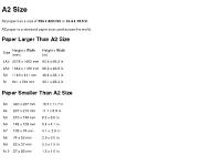 A2 Size - Size of A2 Paper