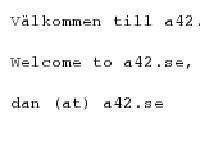 Welcome to a42.se Welcome to a42.se