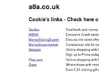 a8a.co.uk Quidco, MBNA, MoneySavingExpert