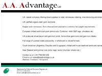 A.A. Advantage Ltd A.A. Advantage Ltd