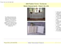 AAA Radiator Enclosures and Covers - Boston Massachusetts
