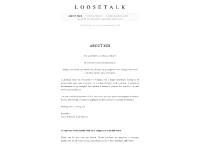 L o o s e T a l k L o o s e T a l k