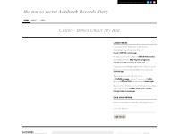 the not so secret Aardvark Records diary