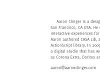 aaronclinger.com actionscript, css, xhtml