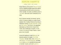 aaronsw.com Aaron Swartz, weblog, links aaronsw.com Aaron Swartz, weblog, links