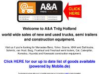 A&A Trdg Holland - used trucks semi trailers construction equipment world wide import export A&A Trdg Holland - used trucks semi trailers construction equipment world wide import export