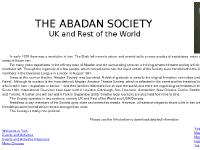 abadansociety.org.uk Events and Activities, Events and Activities Response, Hotel