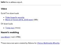 Abbess Multimedia Worship Resources Abbess Multimedia Worship Resources