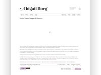 abigailborg.co.uk Shopping Basket Total: £0.00, Portfolio, Commissions