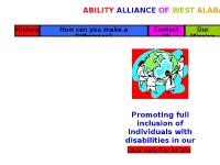 ABILITY ALLIANCE OF WEST ALABAMA ABILITY ALLIANCE OF WEST ALABAMA