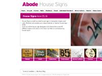 Abode House Signs | Signs for houses | Door numbers | House name plaques