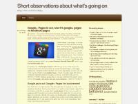 Short observations about what's going on Short observations about what's going on