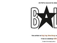 AB POP - hemvist för skivetiketten BALL - Dag Vag och Stina Berge AB POP - hemvist för skivetiketten BALL - Dag Vag och Stina Berge