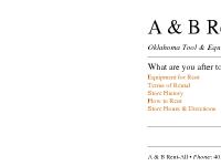 A & B Rent-All, Inc. | Oklahoma City Tool & Equipment Rental | Serving OKC Since 1976