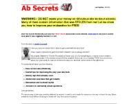 AB SECRETS.COM - Free Six Pack Abs Exercise Workout Advice AB SECRETS.COM - Free Six Pack Abs Exercise Workout Advice