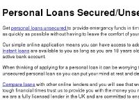 Personal Loans Secured/Unsecured Personal Loans Secured/Unsecured