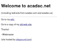Welcome to acadac.net Welcome to acadac.net