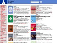 Academia Verlag. Verlag für Philosophie · Pädagogik · Sportwissenschaft ... [Bücher/Books]