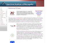 Welcome | American Academy of Osteopathy Welcome | American Academy of Osteopathy