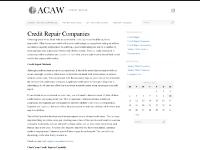 Credit Repair - Go to ACAW.NET