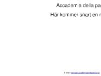 statistik för accademiadellapasta - Accademia della pasta