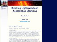 Home - Breaking Lightspeed and Accelerating Electrons
