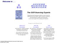 Access Business Services - OCR Text, Document & PDF Scanning Services