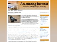 Accounting Investor — Financial Intelligence for Investing Accounting Investor — Financial Intelligence for Investing