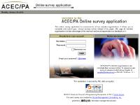 ACEC/PA Online Survey Application - Please Login ACEC/PA Online Survey Application - Please Login