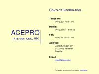 om acepro.se - acepro om acepro.se - acepro