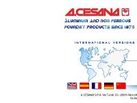 acesana - A.CESANA s.p.a. - Aluminium and non ferrous products
