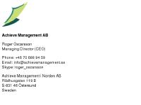 Achieve Management AB Achieve Management AB