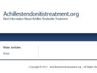 achillestendonitistreatment.org: The Leading Achilles Tendonitis Treatment Site on the Net achillestendonitistreatment.org: The Leading Achilles Tendonitis Treatment Site on the Net