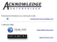 Acknowledge Enterprises Home Page Acknowledge Enterprises Home Page