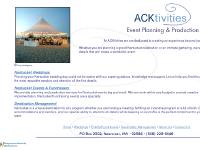 Acktivities - Nantucket Wedding Planners, Event Planning & Producers