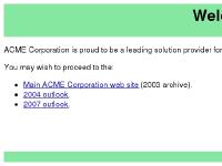 Welcome to ACME Corporation Welcome to ACME Corporation