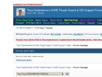 Recently active topics (Page 1) - Tissa Godavitarne's ACME People Search & GDI Support Forum Recently active topics (Page 1) - Tissa Godavitarne's ACME People Search & GDI Support Forum