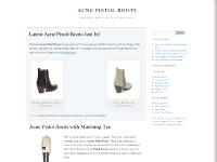  Acne Footwear, Acne Pistol Boots, Acne Pistol Boots with Matching Tee, Acne Footwear