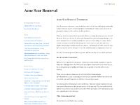 Acne Scar Removal – Best Acne Scar Treatments