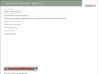 Acoustic Guitar Basics Acoustic Guitar Basics