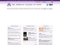 Welcome to the American College of Sofia Welcome to the American College of Sofia